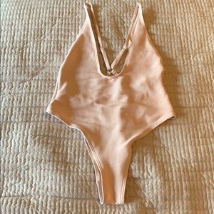TWIIN Pink Ribbed One Piece